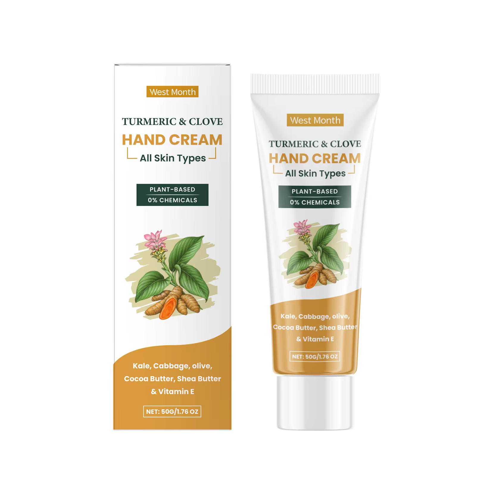 Crème pour les mains réparatrice au curcuma, Anti-fissuration, réduit la Pigmentation, hydratante, é