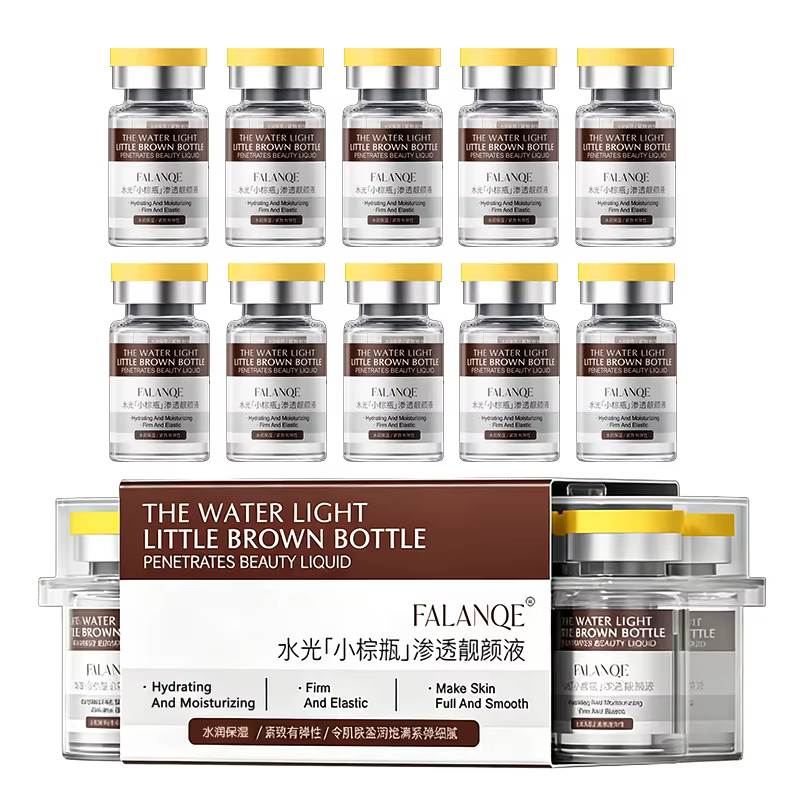 Sérum Raffermissant et Liftant pour le Visage, Flacon Marron Clair, Peau Douce et Lisse, Améliore le