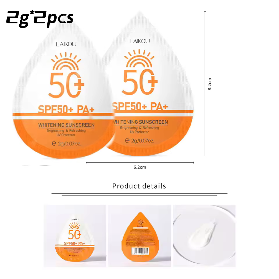 Crème solaire anti-UV SPF50+ hydratante, améliore le teint terne, prévient les coups de soleil, écla