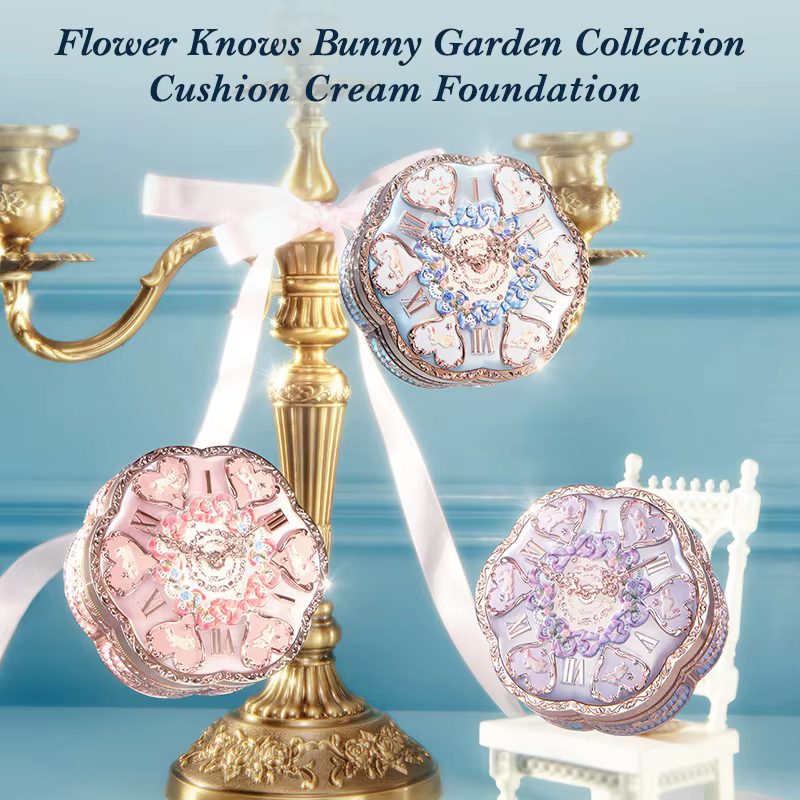 Flower Knows Bunny Garden Collection Cushion CC Cream Fond de Teint Correcteur Maquillage Coréen Lon