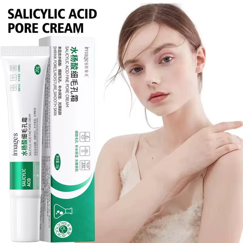 Crème Nettoyante pour les Pores à l'Acide Salicylique, Réduit les Pores, Élimine les Points Noirs, l