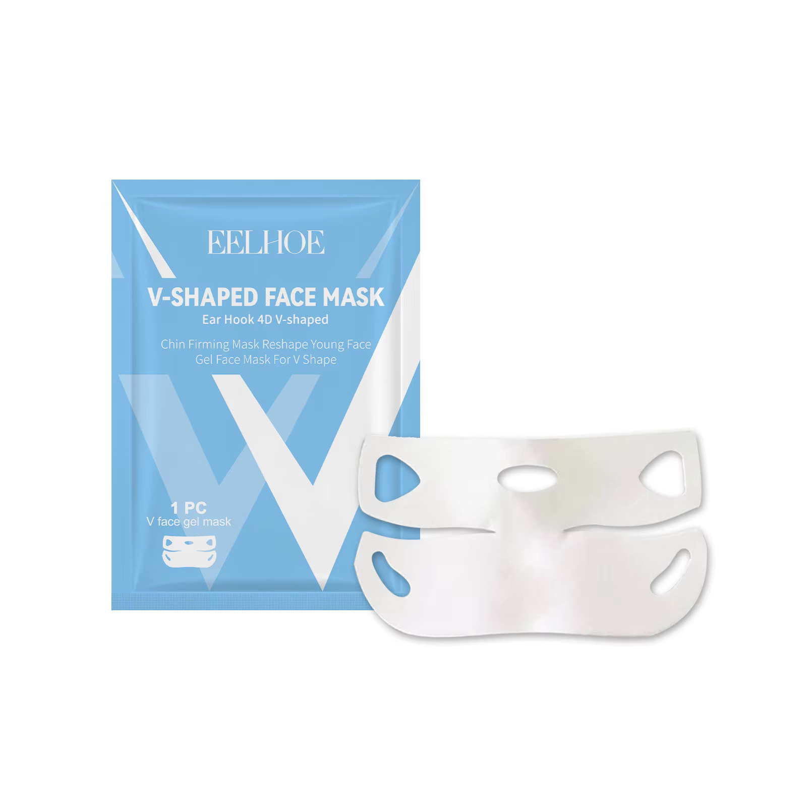Masque facial hydratant au collagène en forme de V, raffermissant, lifting, acide hyaluronique, écla