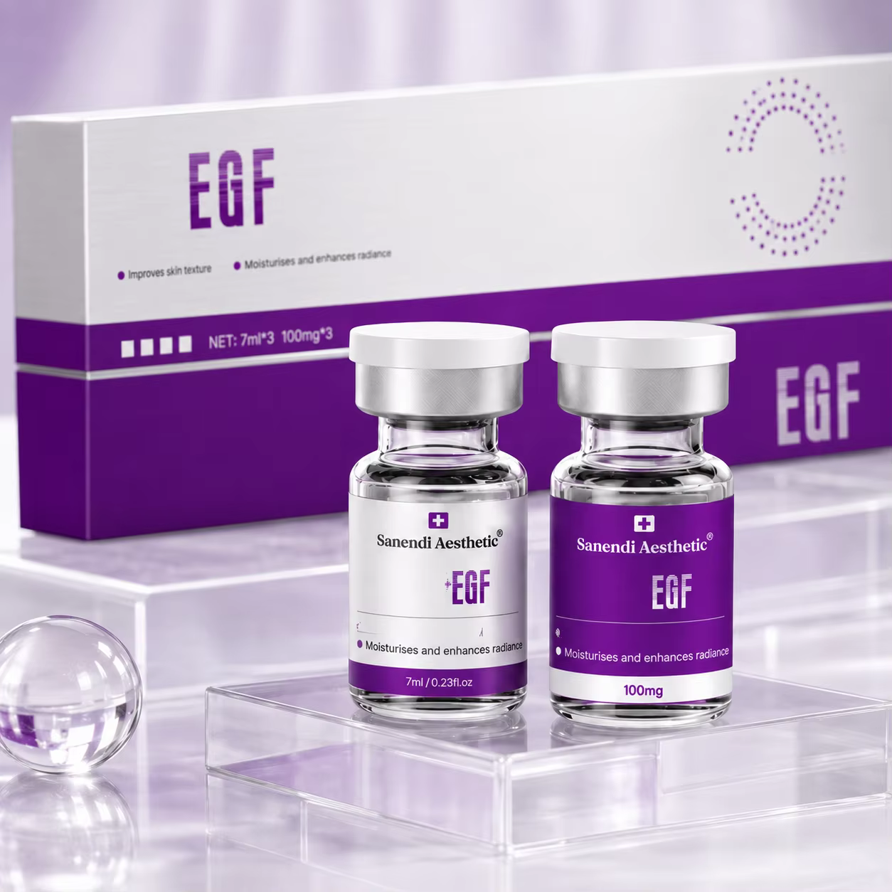 Sérum facial Sanendi PL-LA EGF Stem PDRN au saumon pour la série Dermapen Glow
