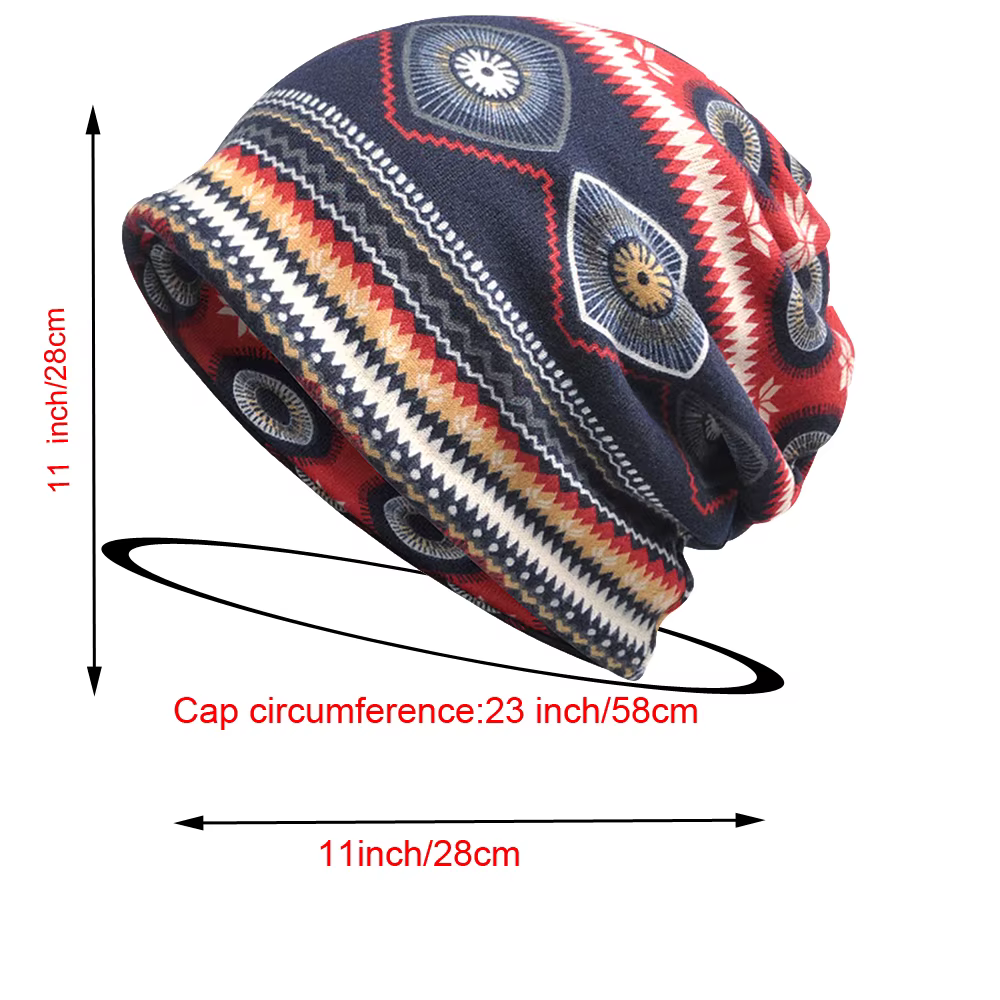 Chapeau de couchage respirant Baotou pour homme, écharpe graffiti, capuche à double usage, chapeau bohème rayé, haute qualité, 600