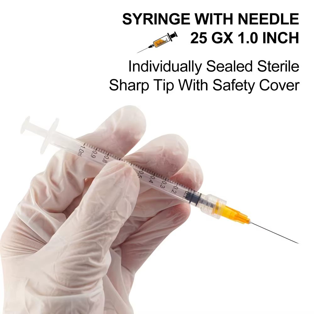 Seringues Luer Lock jetables, emballées individuellement, avec aiguille, pour injecteur d'animaux et d'animaux, 30 paquets, 1ml, 3ml, 5ml