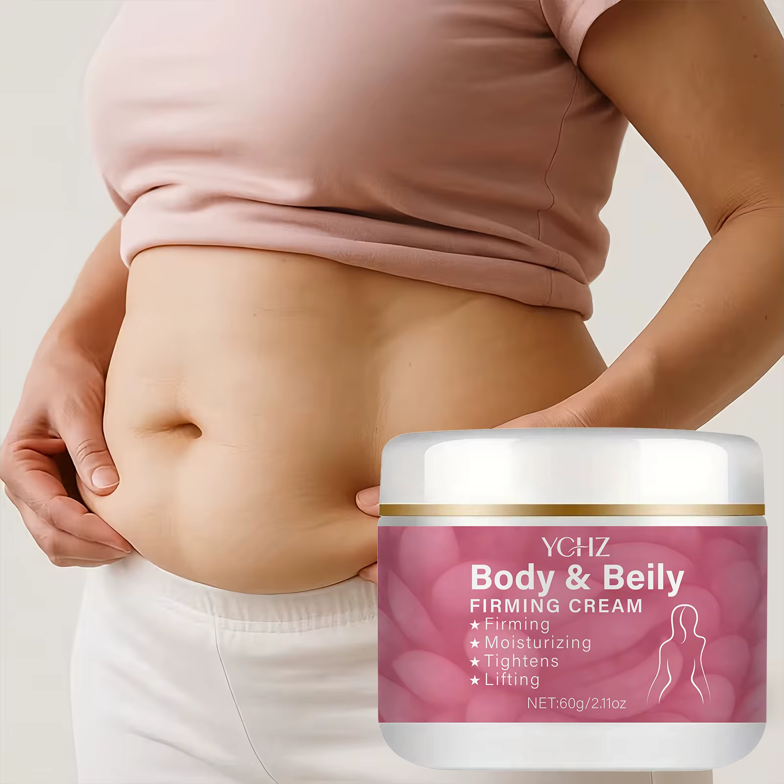 Crème raffermissante pour l'abdomen | Riche en collagène et en acide hyaluronique
