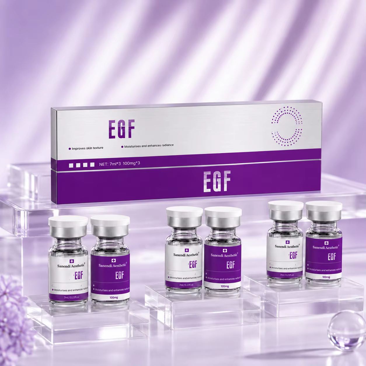 Sérum facial Sanendi PL-LA EGF Stem PDRN au saumon pour la série Dermapen Glow