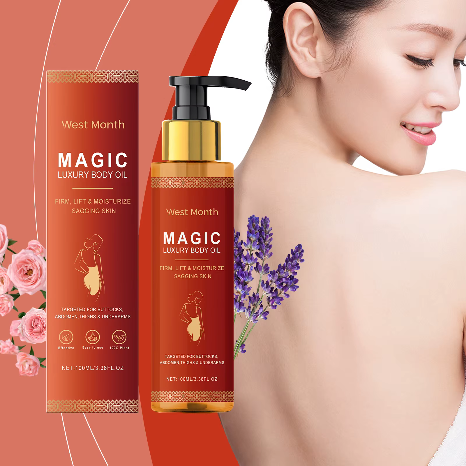 WEST MONTH Magic Luxury Body Oil Soin de la peau d'hiver et hydratant