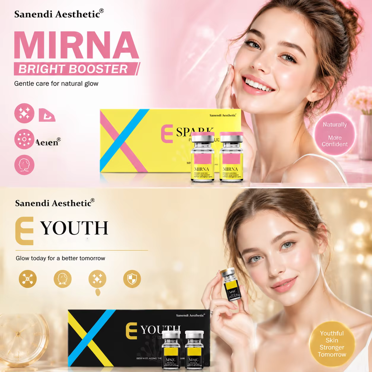 Sérum coréen Skin Booster EX-me pour une hydratation profonde du visage, ampoules lissantes eosome, solution liquide éclatante, essence Der.pen