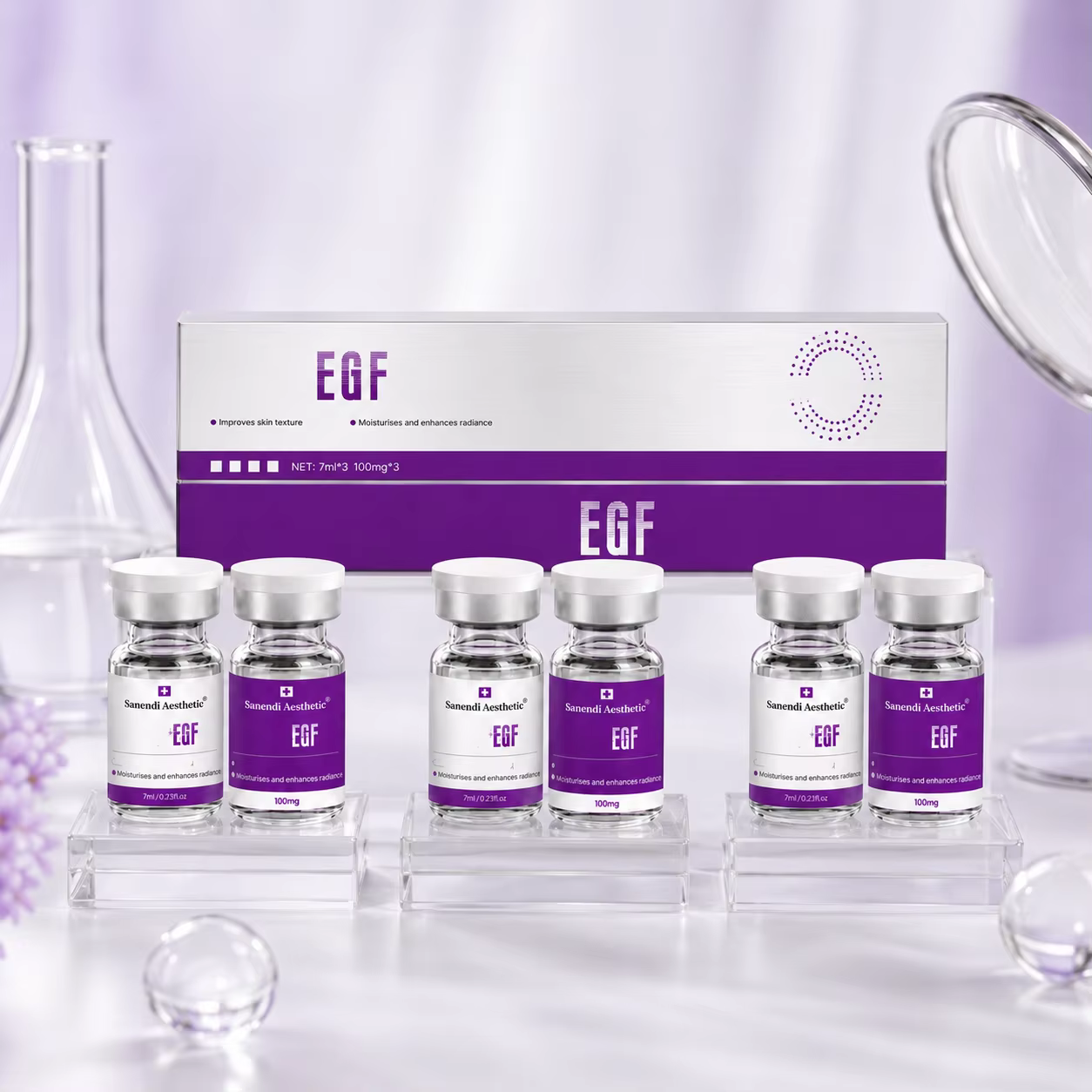 Sérum facial Sanendi PL-LA EGF Stem PDRN au saumon pour la série Dermapen Glow