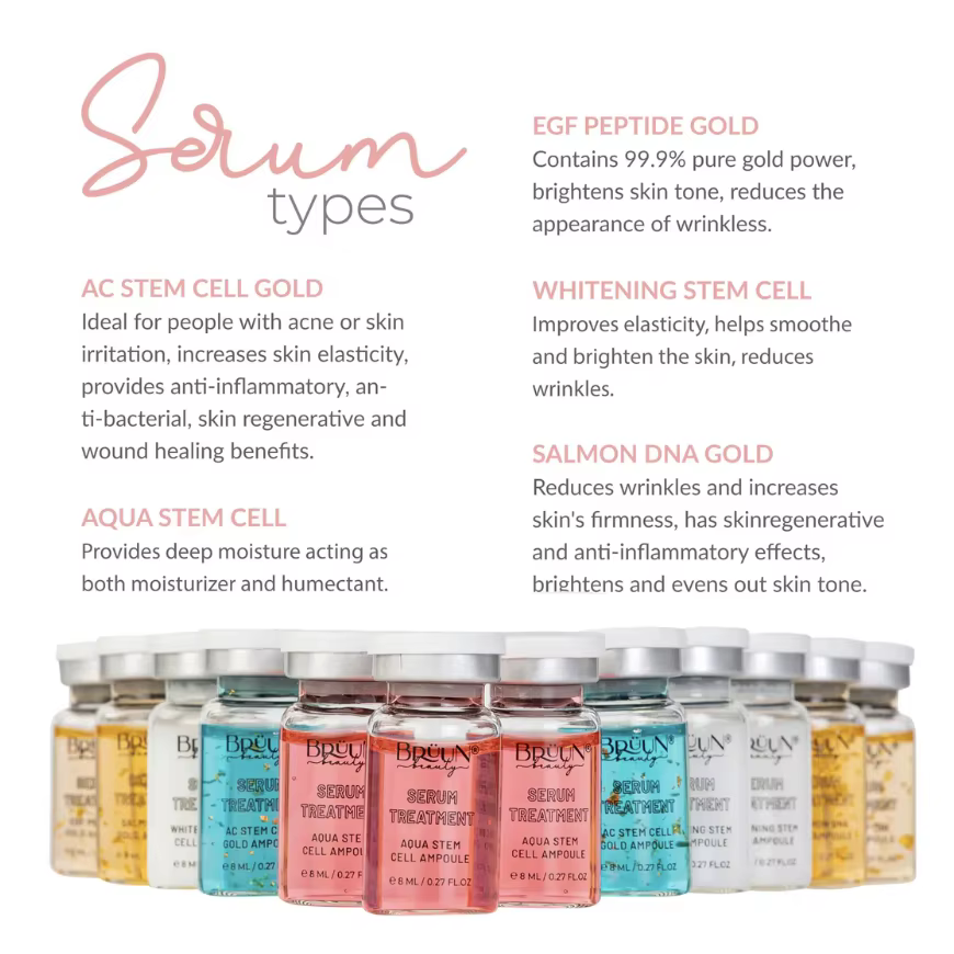Corée Dr.Pen Starter Kit fond de teint saumon ADN Peptide tige cellule sérum Essence hydrater visage soins de la peau 8mlX12vials