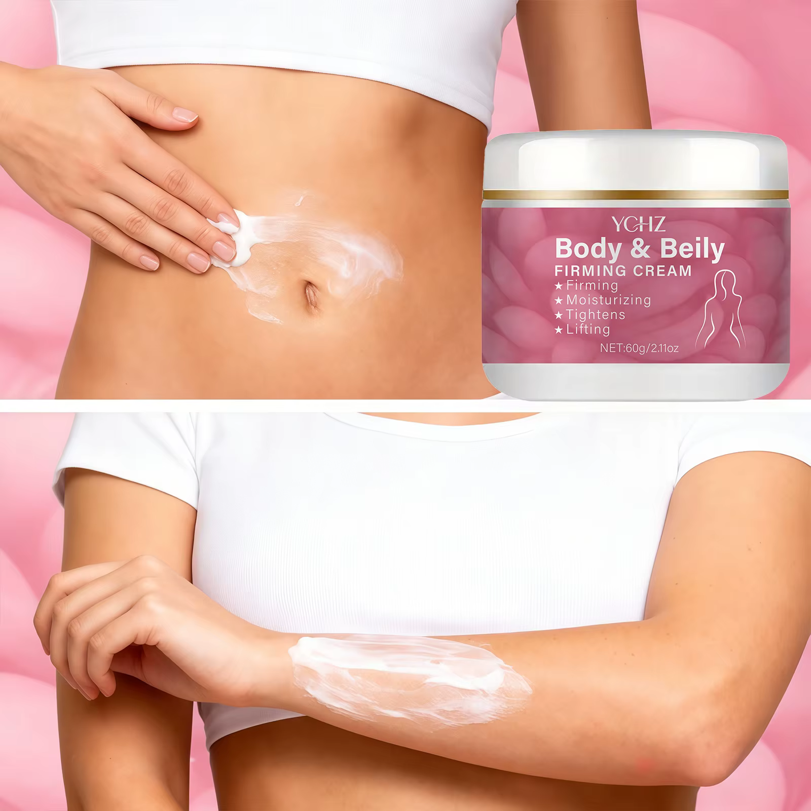 Crème raffermissante pour l'abdomen | Riche en collagène et en acide hyaluronique