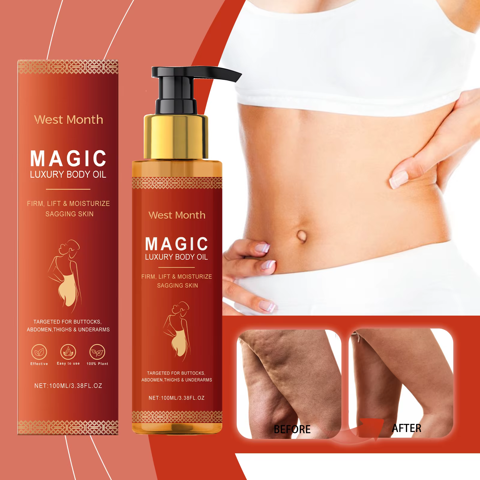 WEST MONTH Magic Luxury Body Oil Soin de la peau d'hiver et hydratant