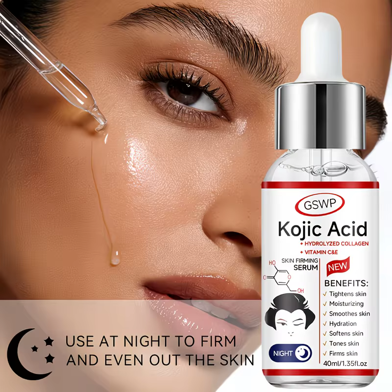 Sérum Liftant pour la Peau à l'Acide Kojique GSWP, Formule Duo avec Collagène et Acide Ascorbique pour une Hydratation Profonde, un Effet Liftant et Raffermissant. 80ml