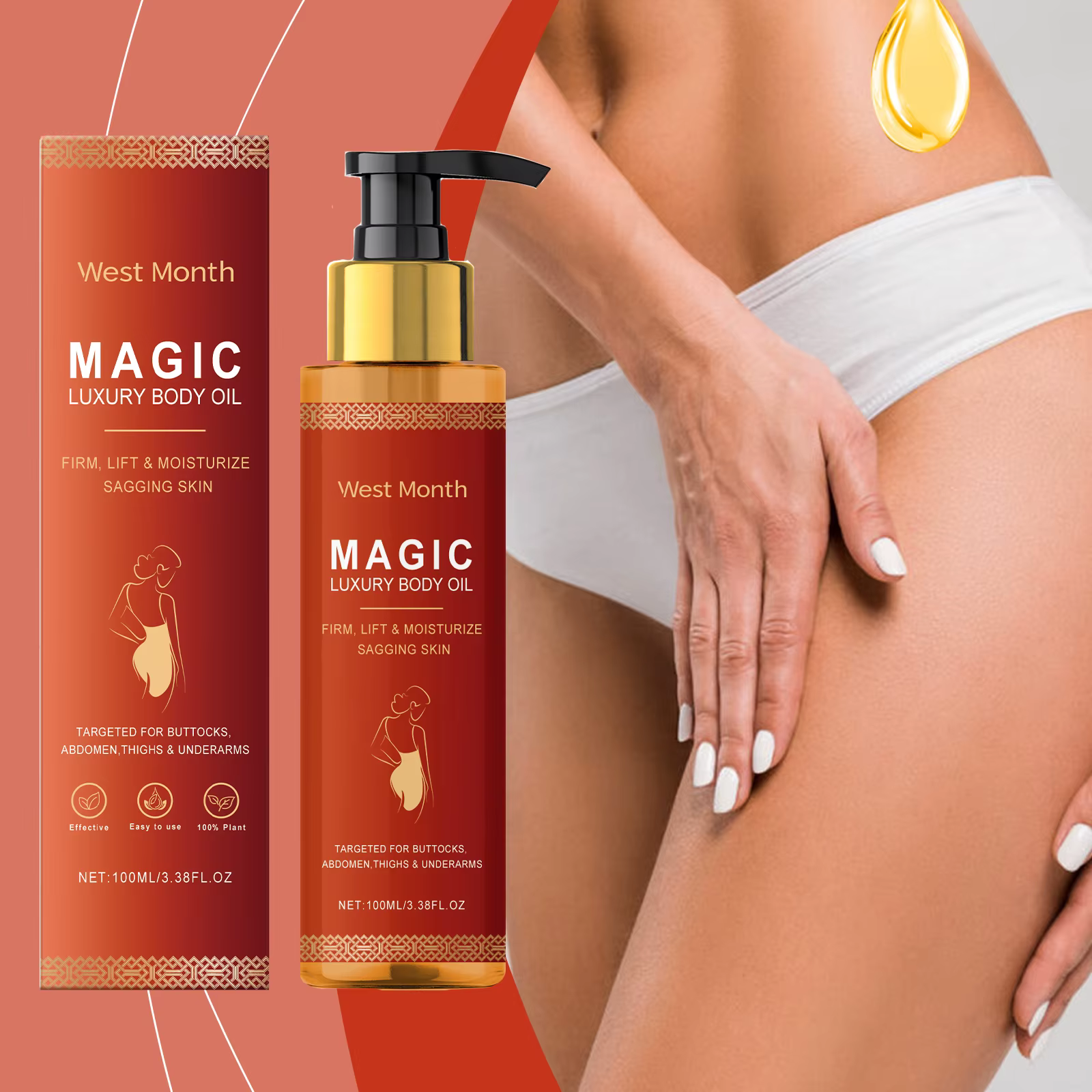 WEST MONTH Magic Luxury Body Oil Soin de la peau d'hiver et hydratant