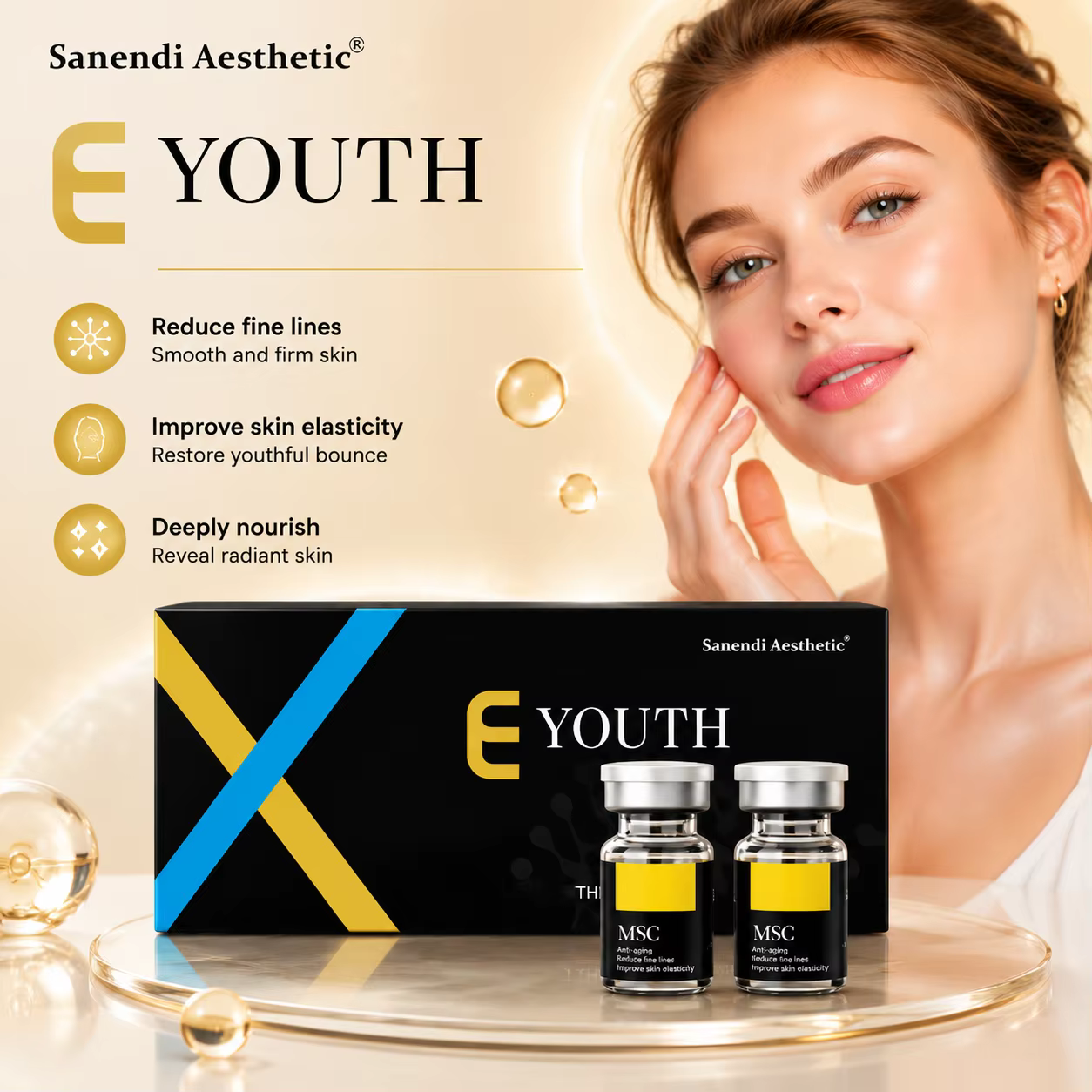 Sérum coréen Skin Booster EX-me pour une hydratation profonde du visage, ampoules lissantes eosome, solution liquide éclatante, essence Der.pen