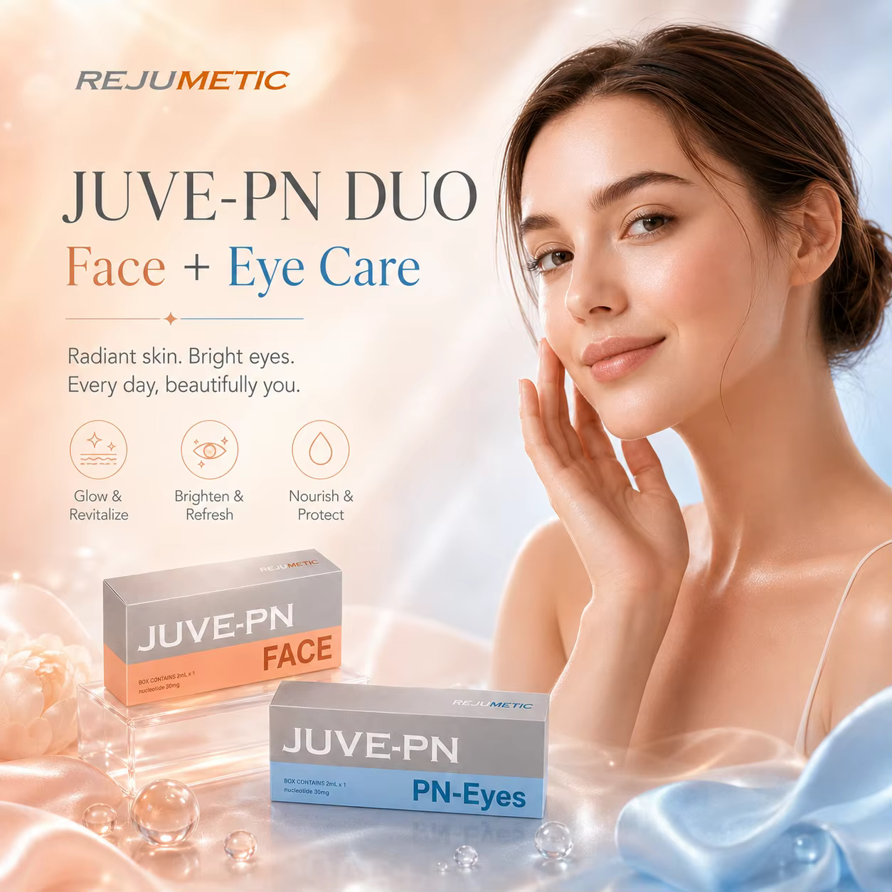 Sérum PN PDRN à l'acide hyaluronique pour le visage et les yeux