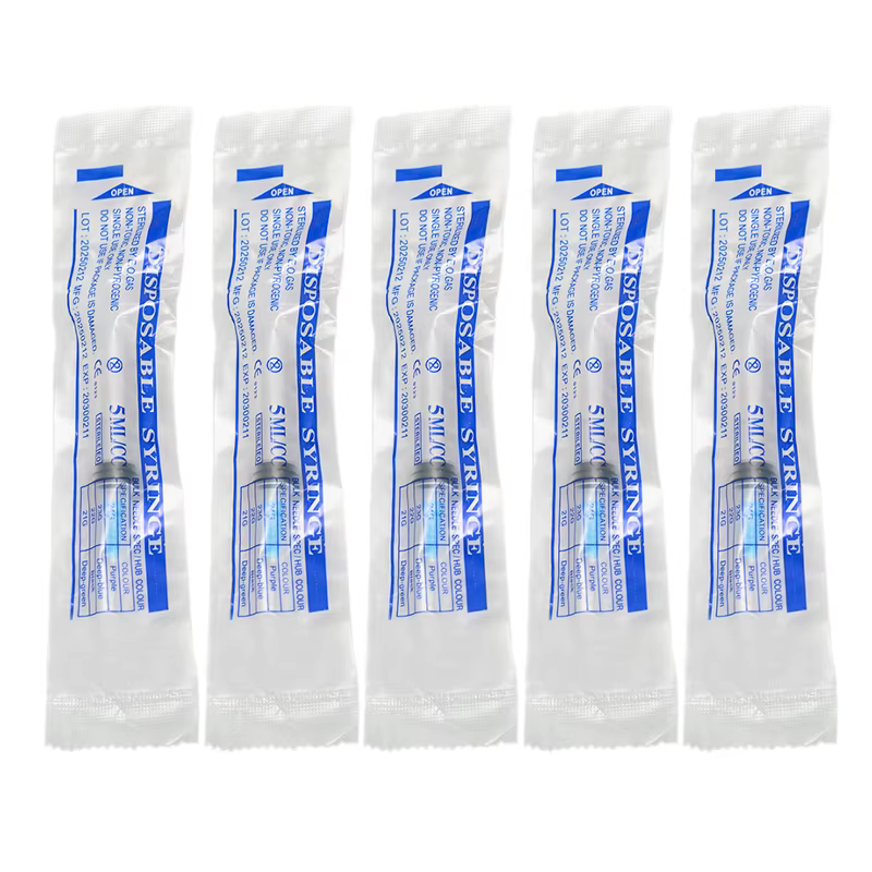 Seringues Luer Lock jetables, emballées individuellement, avec aiguille, pour injecteur d'animaux et d'animaux, 30 paquets, 1ml, 3ml, 5ml