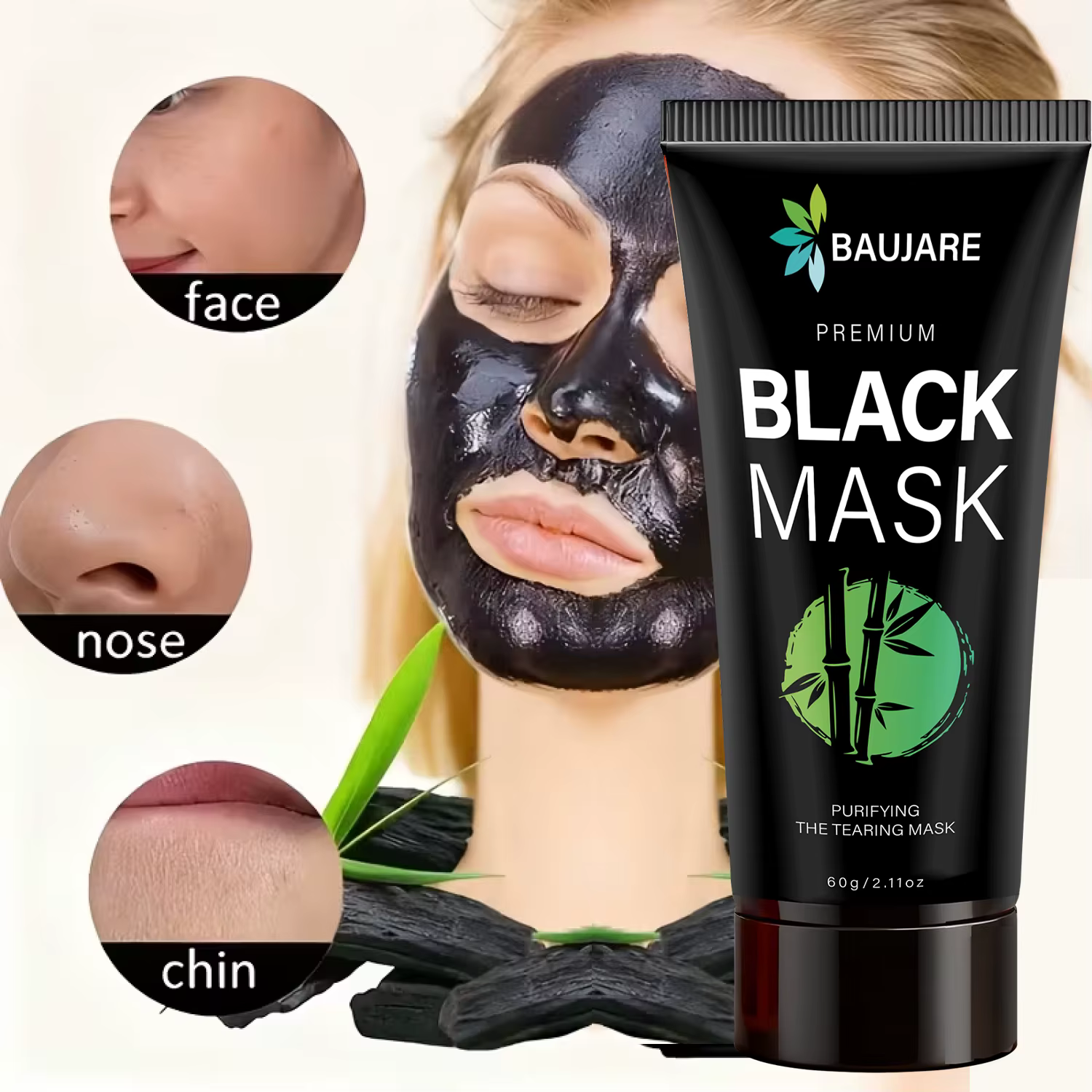 Masque Peel Off Premium pour points noirs au charbon de bois et Centella