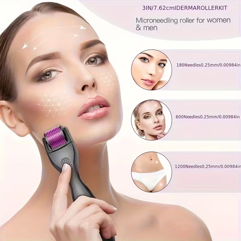 Rouleau Derma 3-en-1 à micro-aiguilles