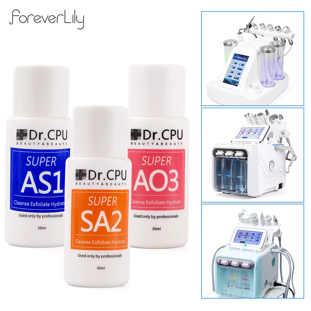 Solution de Peeling aquatique hautement concentrée 30ML AS1 SA2 AO3 pour Machine de beauté Hydra Dermabrasion