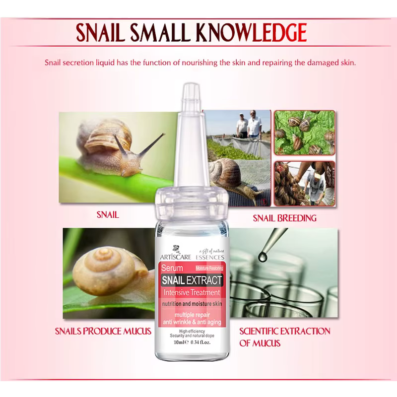 ARTISCARE sérum d'escargot 3 pièces hydratant réparation visage éclaircir
