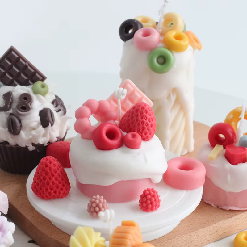Moule à bougie à gâteau en émail crème, bricolage, cercle de beignet, décoration en Silicone, moule à biscuits au chocolat, moules en résine, outils de décoration de gâteaux