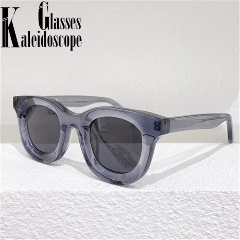 Lunettes de soleil rondes concaves pour femmes marque de mode concepteur petites lunettes de soleil hommes Vintage Hip Hop jaune bleu lunettes dame UV 400