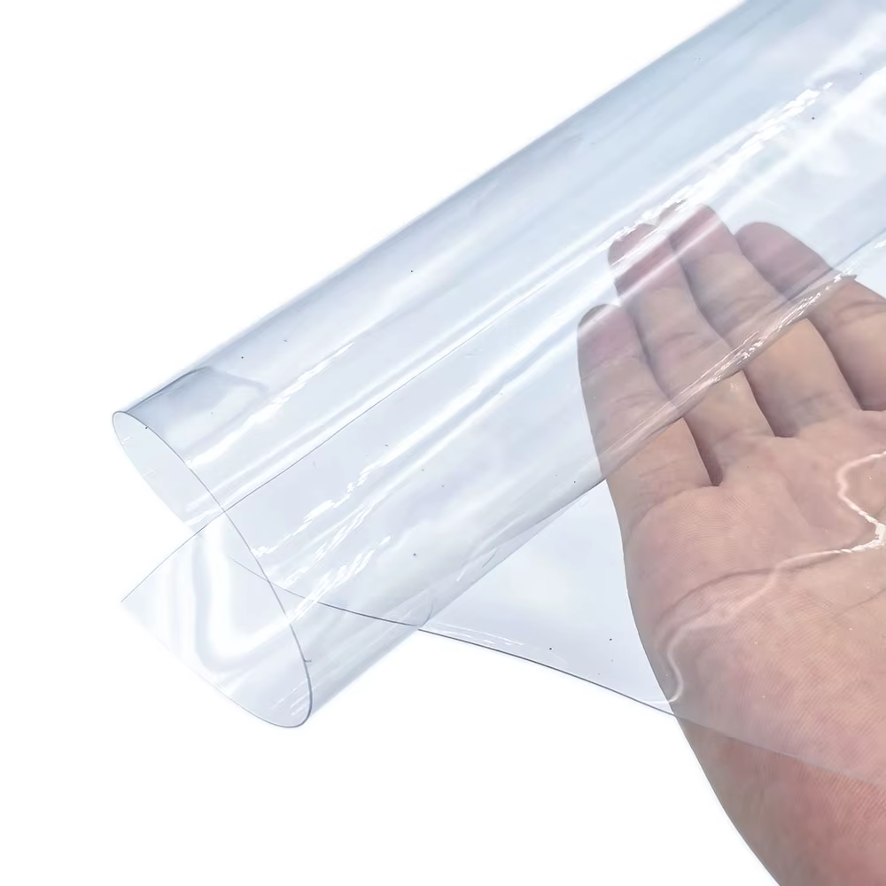 Tissu en PVC Transparent Ultra-Transparent, tissu en verre doux, feuille de cristal Flexible et imperméable, décor artisanal, sacs de protection, tapis de Table