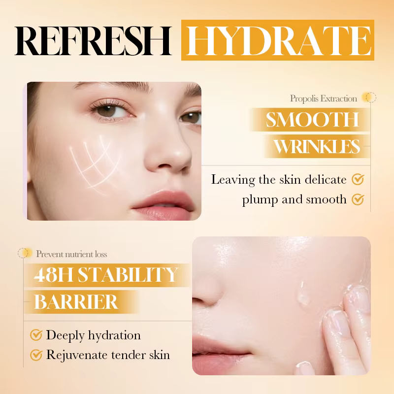 SADOER Sérum Visage à la Propolis Hydratant Anti-rides Nourrissant Anti-âge Éclaircissant Essence Faciale Produits de Soin de la Peau