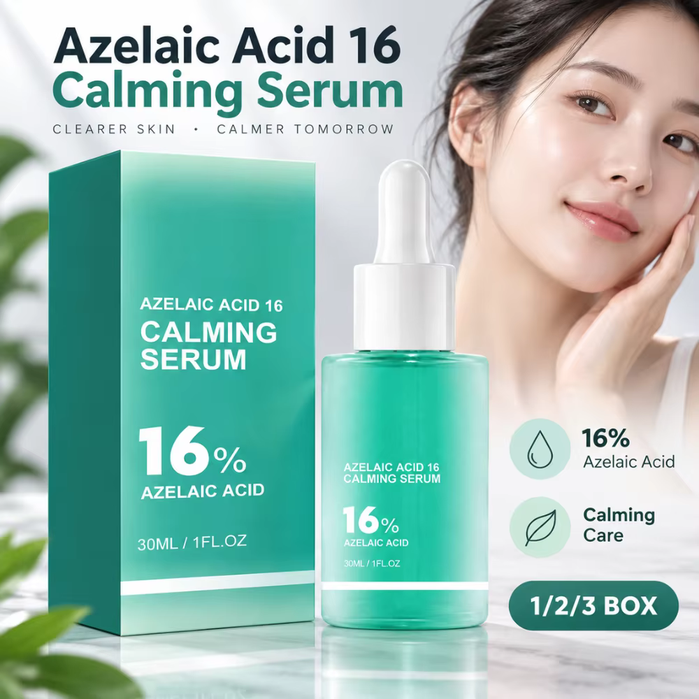 Sérum Visage Apaisant 16% 30ml, Essence Hydratante Légère à Absorption Rapide pour Rougeurs, Imperfections, Pores, Texture et Teint Inégal