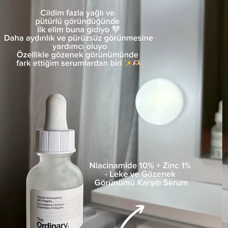 Sérum The Ordinary Niacinamide 10% + Zinc 1% 30ml