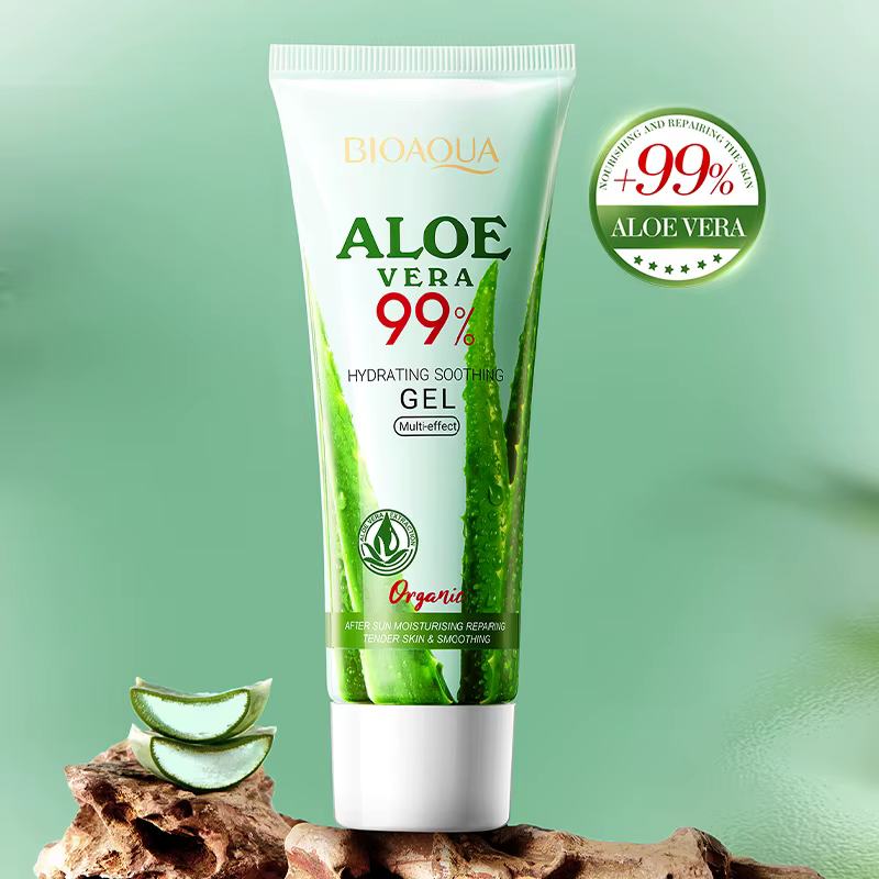 BIOAOUA Gel d'aloe vera 100 % naturel pour le visage et le corps