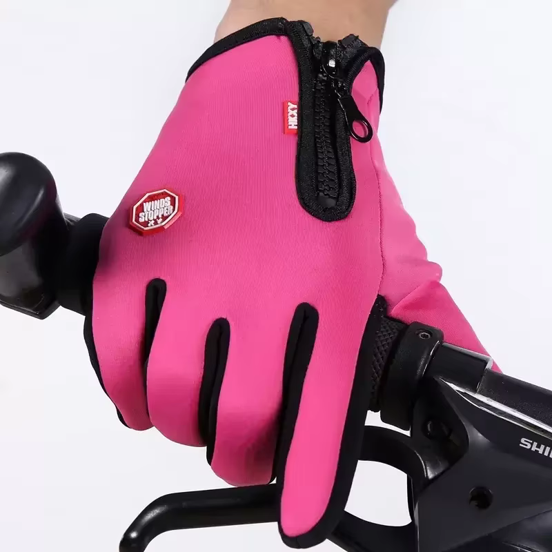 Gants d'hiver pour hommes, imperméables, coupe-vent, pour snowboard, moto, conduite, chauds, avec fermeture éclair, pour écran tactile