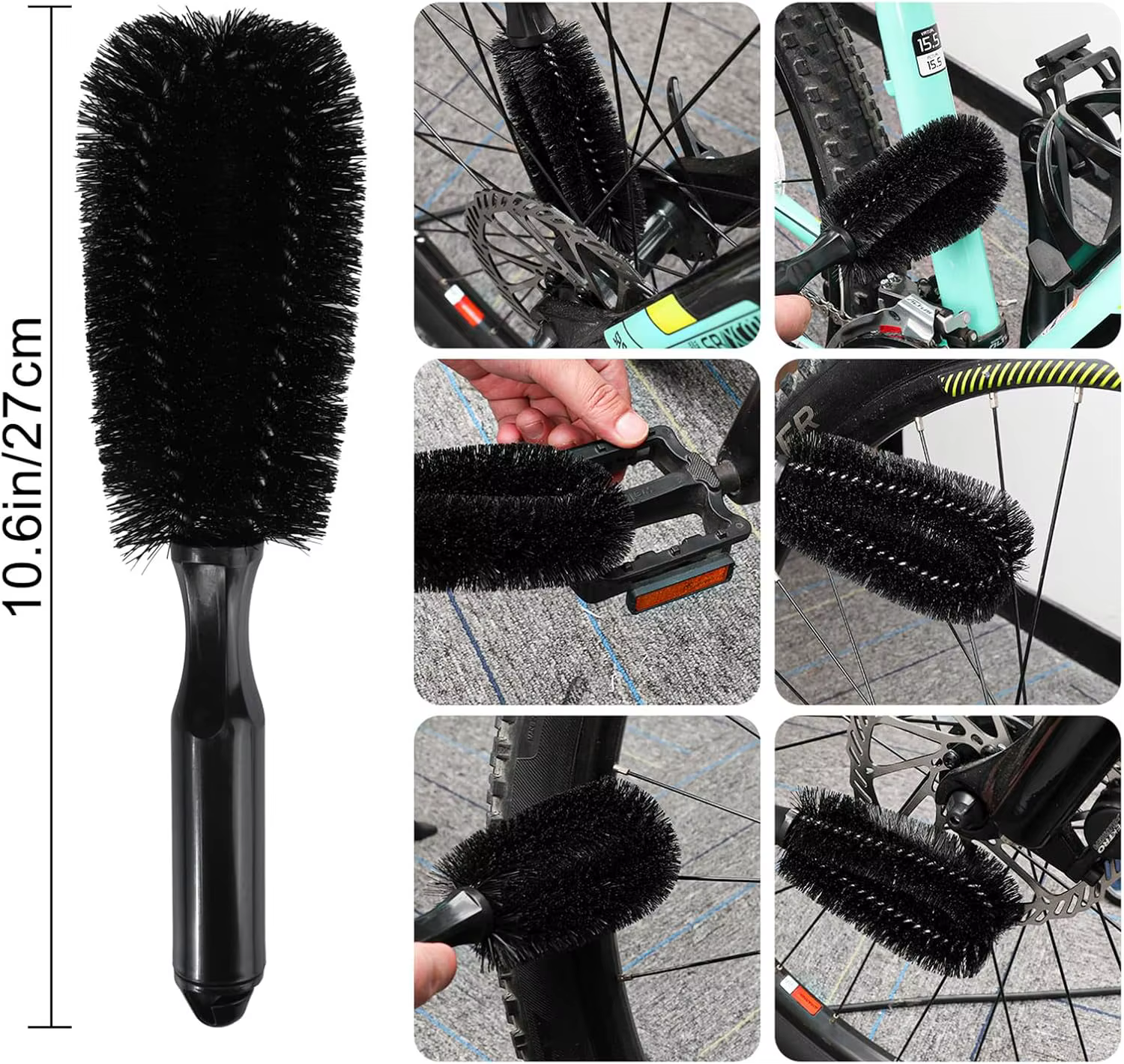 Kit de nettoyage de vélo portable, brosse de nettoyage de chaîne, kits de nettoyage pour moto, VTT, vélo de route, vélo de ville, BMX et vélo pliant