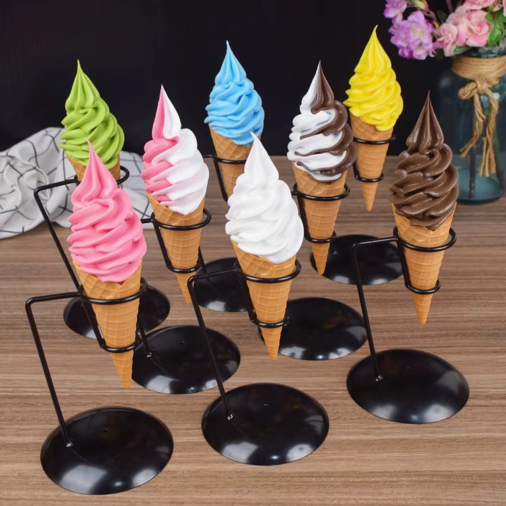 Modèle alimentaire de Dessert de crème glacée de Simulation réaliste de 8.7 pouces pour l'ornements de cuisine affichage de fenêtre et photographie thé au lait