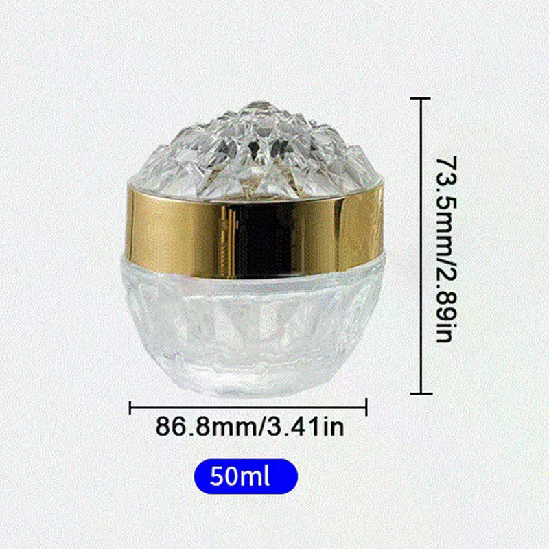 Pot de crème pour le visage en verre de luxe 50g