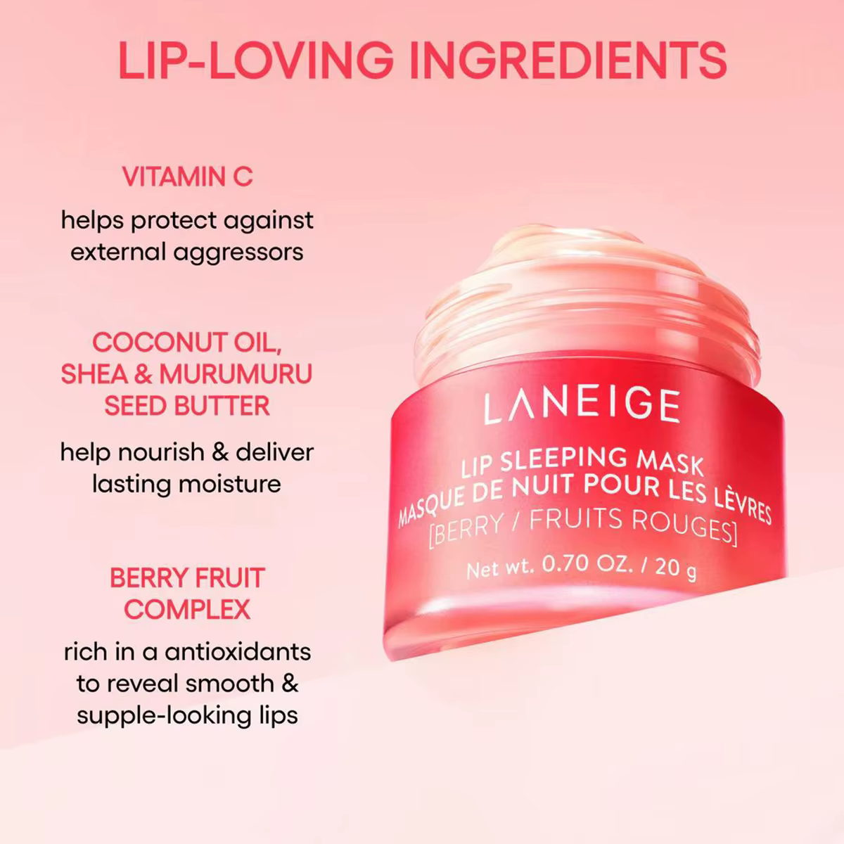 Masque de nuit pour les lèvres Laneige