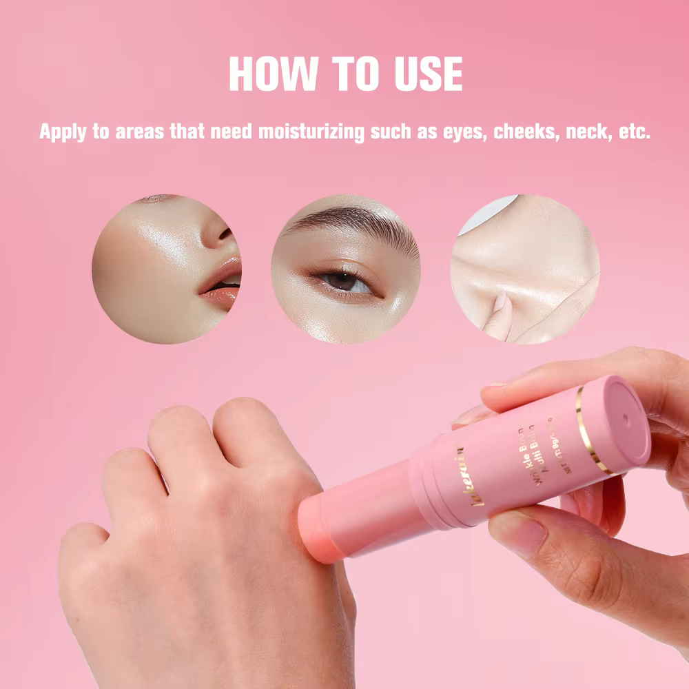 Bâton hydratant rose pour la peau du visage