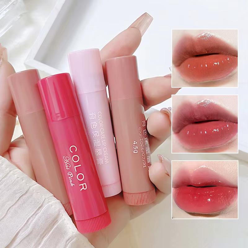 HAIPINK Ensemble de 3 baumes à lèvres hydratants teintés – Hydratant