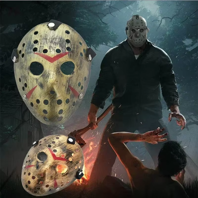 Accessoires parodie cadeau d'Halloween masque de hockey du film Jason vendredi le 13ème masque effrayant fête d'Halloween Cosplay Masksa cadeau d'anniversaire