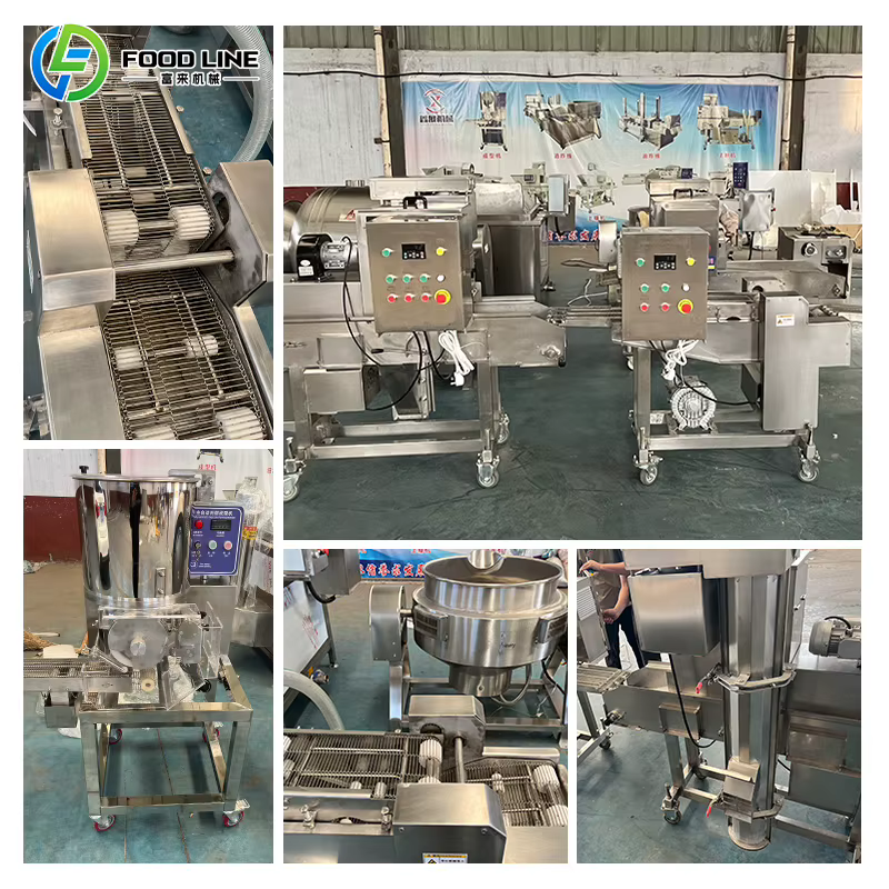 Friteuse industrielle pour nuggets de poulet et ailes de poulet panées