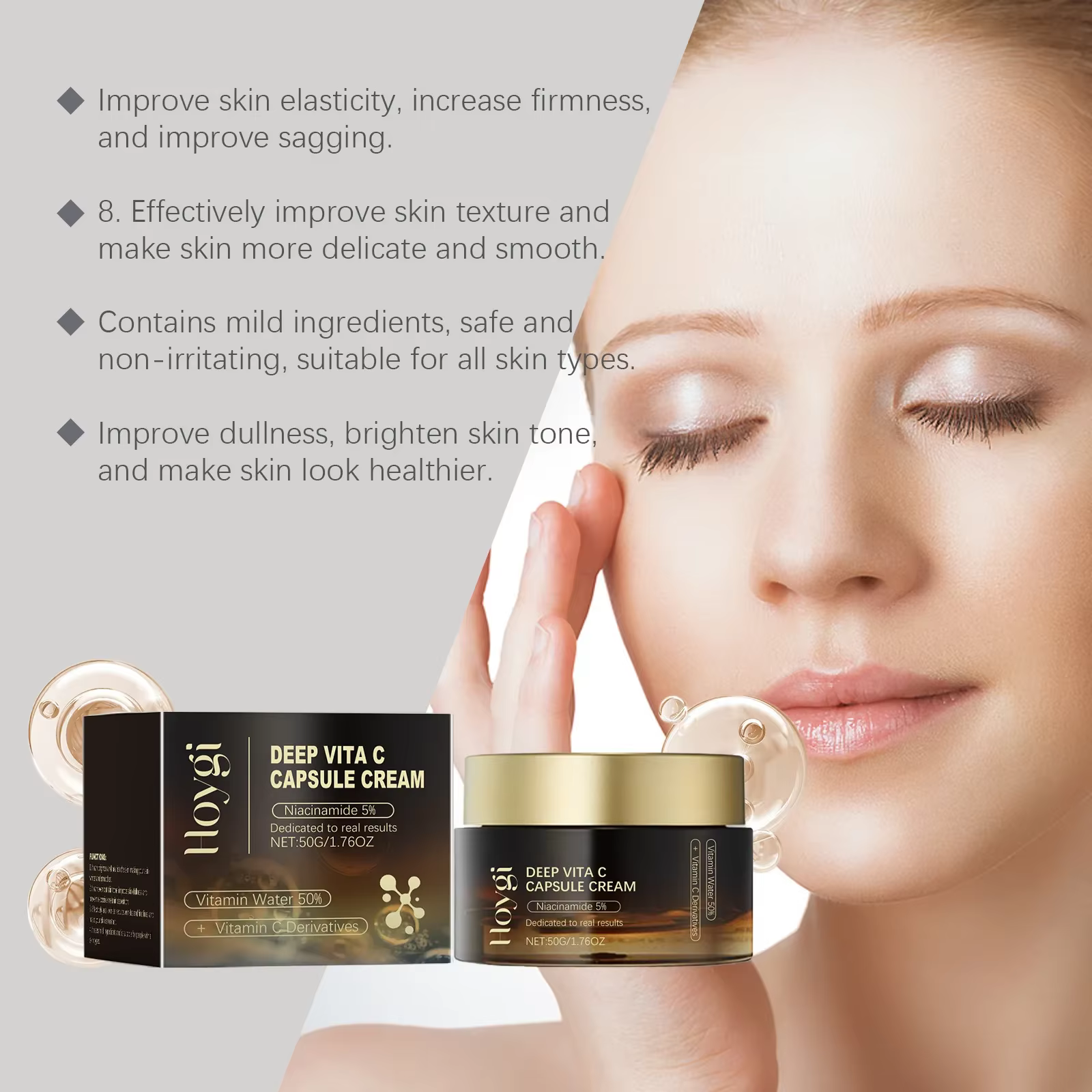Niacinamide crème pour le visage estompe les taches foncées éclaircissante Melasma même le teint rétrécissement des