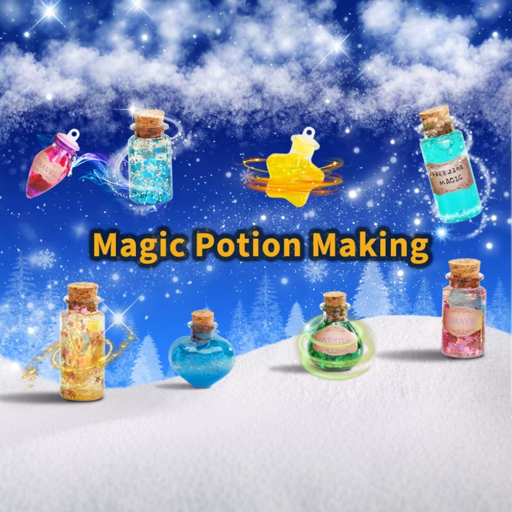 Kit de potions magiques féeriques à faire soi-même pour enfants, ensemble de fabrication de potions, bouteilles de potion féerique, jouet artisanal, ensemble scientifique, Kits magiques (24 pièces)