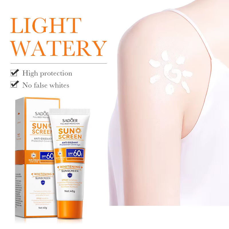 SAODER Spf 60 + crème solaire pour visage corps