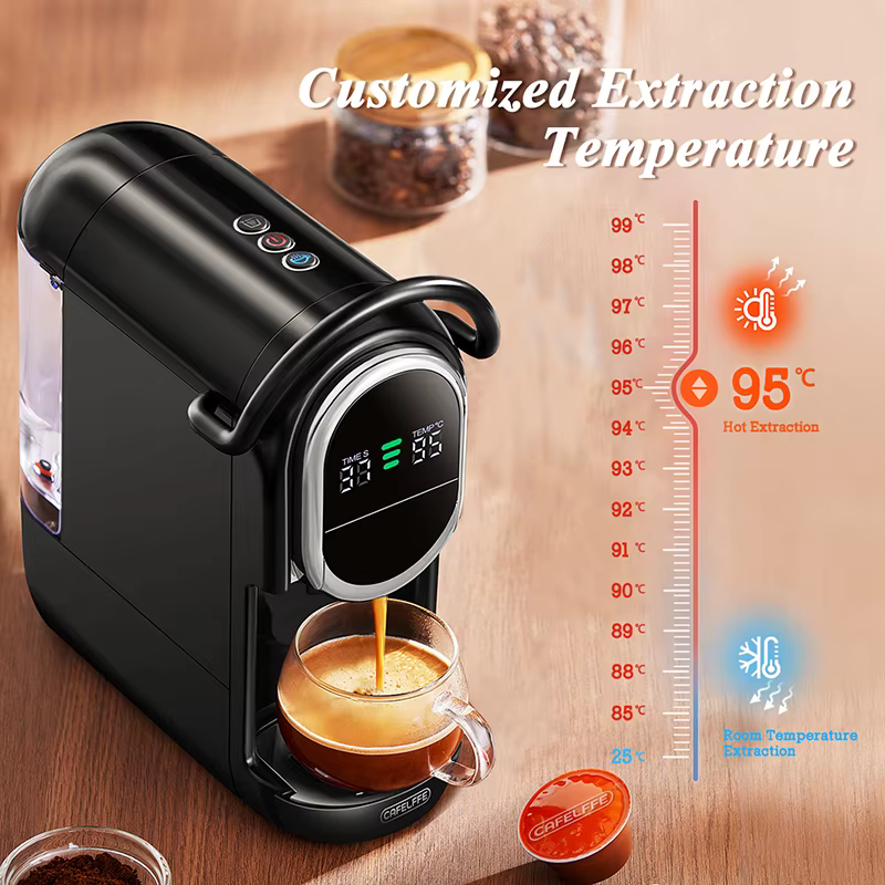 CAFELFFE-Machine à café à capsules 4 en 1, cafetière à cappuccino, expresso multiple chaud et froid, Dolce Gusto a.net, poudre de expresso 19BAR