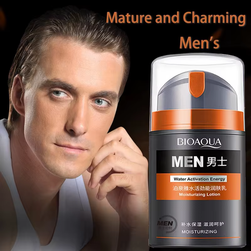Contrôle de l'huile profonde pour hommes et crème hydratante pour le visage hydratant lissant les rides rétrécissement