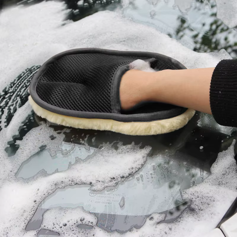 Gants de lavage de voiture en laine douce, style de voiture, brosse de livres, produits d'entretien de laveuse de moto, gants de lavage en peluche