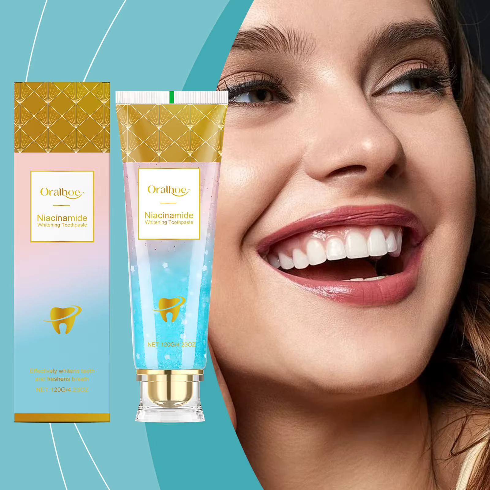 Dentifrice blanchissant, nettoyage en profondeur, rafraîchit l'haleine, répare les dents et les gencives, élimine la plaque dentaire, élimine les taches, élimine la mauvaise haleine, soins bucco-denta
