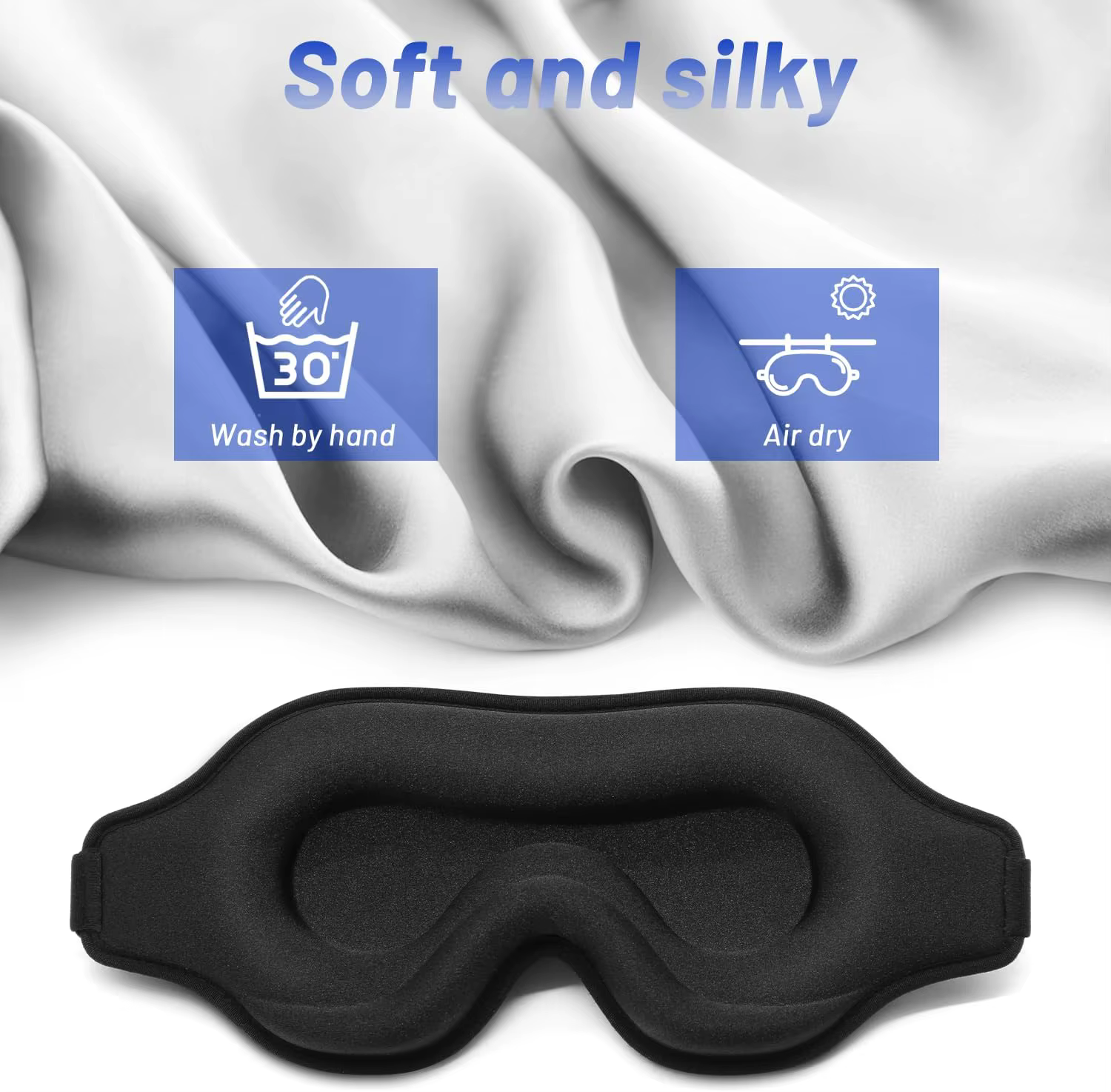 Masque de sommeil pour hommes et femmes, masque de sommeil 3D pour extensions de cils, bandeau occultant de voyage avec ajustement réglable